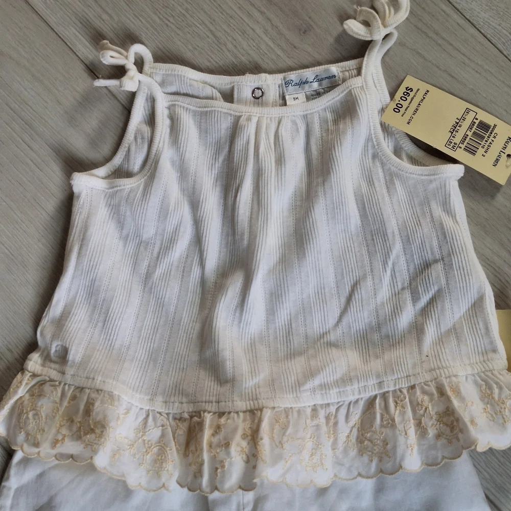 **RARE** Ralph Lauren Baby Girls 9 MONTHS 2 Piece Set NWT
